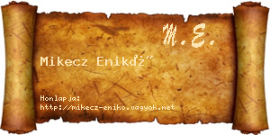 Mikecz Enikő névjegykártya