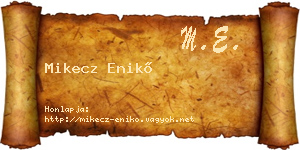 Mikecz Enikő névjegykártya