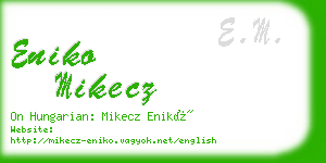 eniko mikecz business card